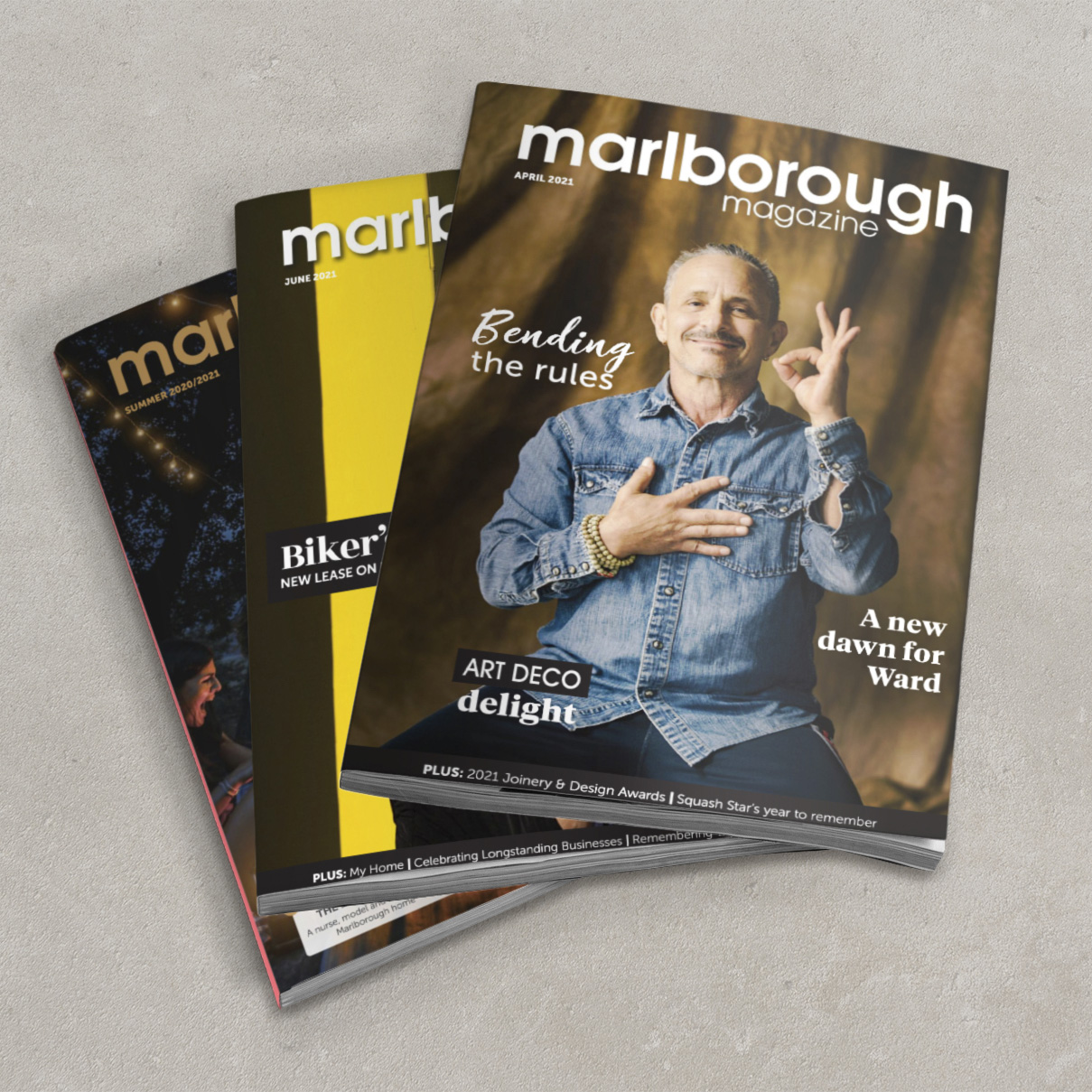 Marlborough Mag mockup for portfolio
